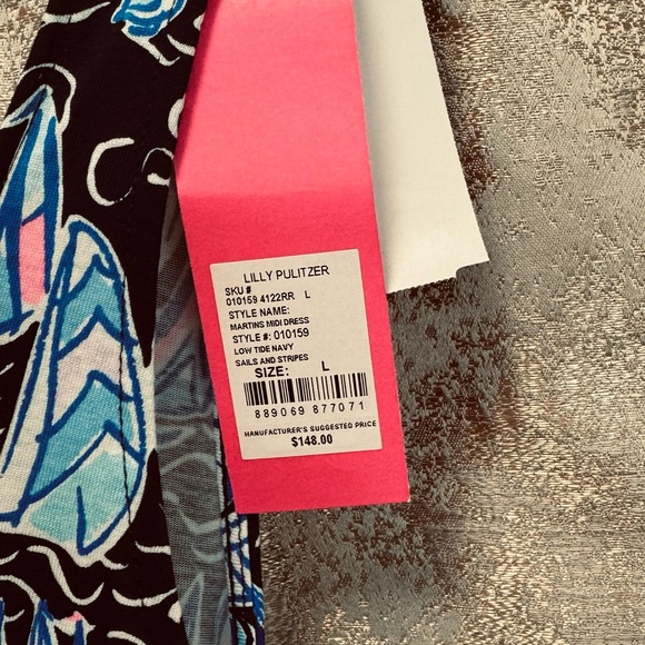 NWT LILLY PULITZER MARTINS MIDI DRESS SAILS AND STRIPES - Picture 5 of 7